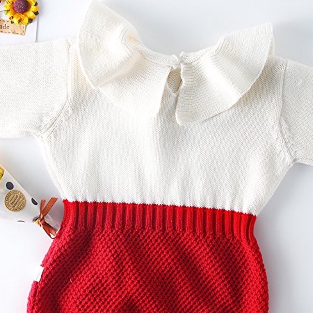 Emma Knitted Ruffle Romper - Picture 5 of 6